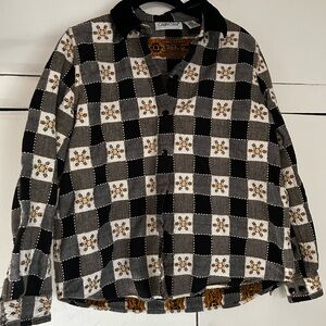 Cabin Creek Black and White Plaid Shirt